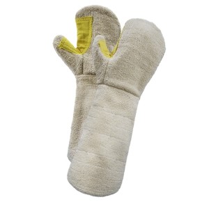 Heat Resistant Terry Mitt with Kevlar Patch 18" 6x4